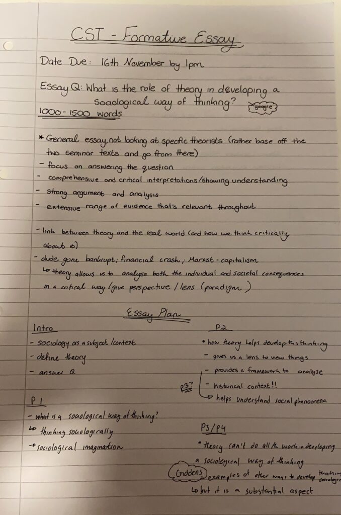 how to format handwritten essay
